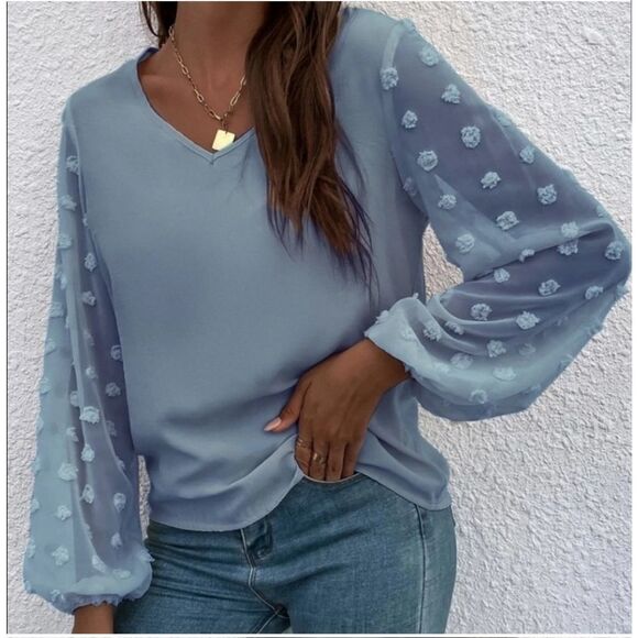 Kara and Kate Swiss Dot Blouse - Picture 5 of 9